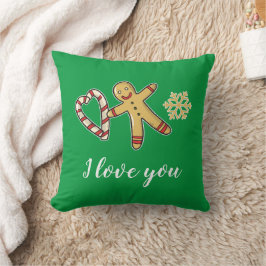 Gingerbreadman Liebe Throw Kissen