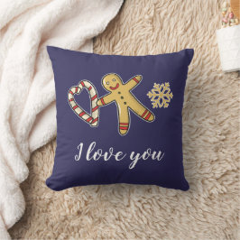 Gingerbreadman Liebe Throw Kissen