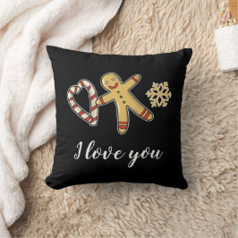 Gingerbreadman Liebe Throw Kissen
