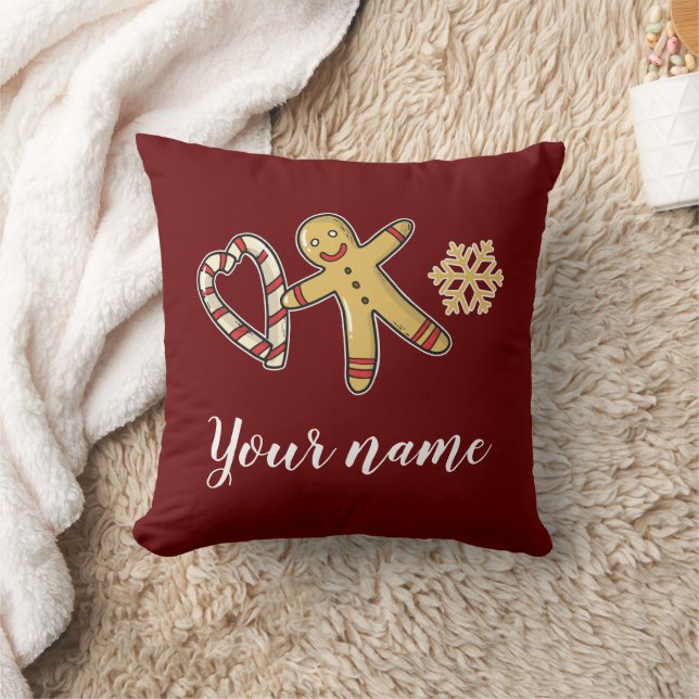 Gingerbreadman Liebe Throw Kissen (Decke)