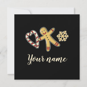Gingerbreadman Liebes Grußkarte