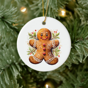 Gingerbreadmann Keramik Ornament