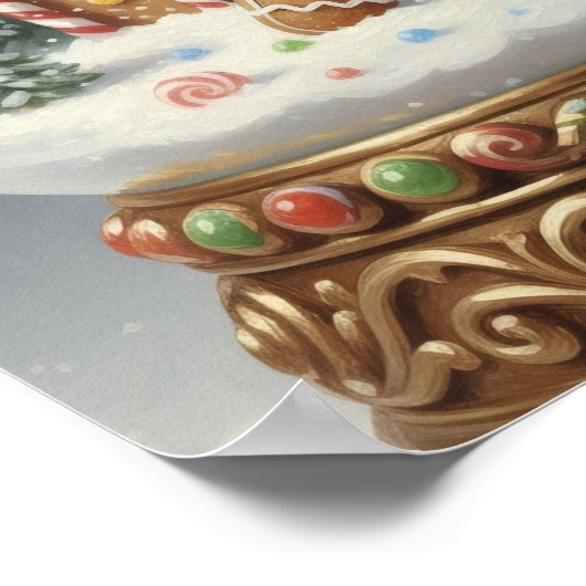 GingerBreadManSnowGlobe Poster (Ecke)