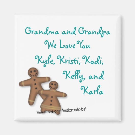 GingerbreadPeople Magnet-anpassen Magnet (Vorne)