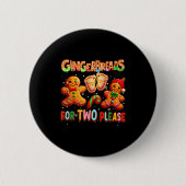 Gingerbreads For Two Please Christmas Pregnancy An Button (Vorderseite)