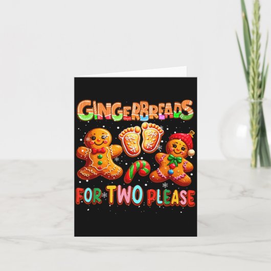 Gingerbreads For Two Please Christmas Pregnancy An Karte (Vorderseite)