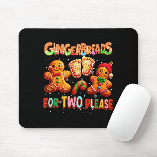 Gingerbreads For Two Please Christmas Pregnancy An Mousepad (Mit Mouse)