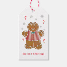 Gingerbred Man Holiday-Geschenk-Tag