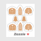 Gingerbrei-Aufkleberpackung Aufkleber (Blatt)