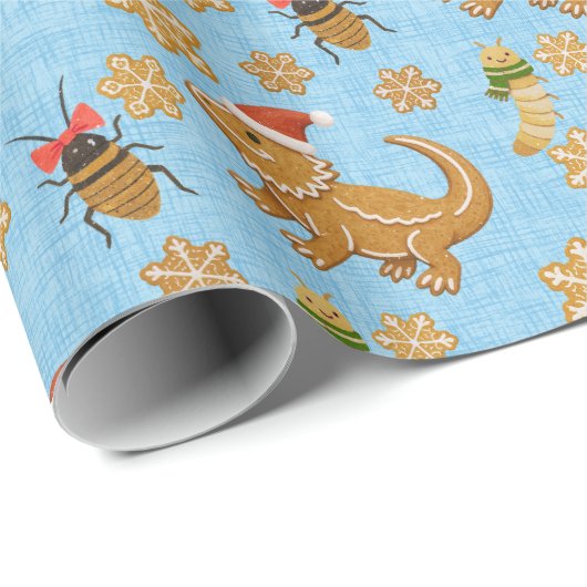 Gingerbrei Barted Dragon Weihnachten Geschenkpapier (Rolleneckpunkt)