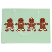 Gingerbrei Boys Girls Weihnachtsgeschenk-Tasche Große Geschenktüte (Vorderseite)