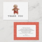 Gingerbrei Christmas Boy Baby Shower Vielen Dank Mitteilungskarte (Vorne/Hinten)