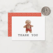 Gingerbrei Christmas Boy Baby Shower Vielen Dank Mitteilungskarte (Vorderseite/Rückseite Beispiel)