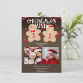 Gingerbrei Christmas Minis Fotografy Flyer Einladung (Stehend Vorderseite)