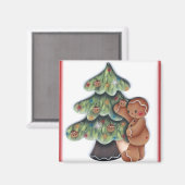 Gingerbrei Christmas Tree Magnet (Vorderseite/Rückseite)