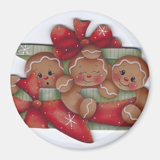 Gingerbrei Christmas Trio Magnet (Vorne)