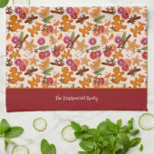 Gingerbrei Citrus Gewürzweihnachtsname Familiennam Geschirrtuch (Gefaltet)