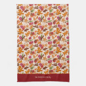 Gingerbrei Citrus Gewürzweihnachtsname Familiennam Geschirrtuch (Vertikal)