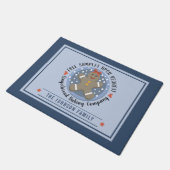 Gingerbrei Cookie Baking Firmenname Fußmatte (Schrägansicht)