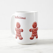 Gingerbrei Cookie Tasse Benutzerdefinierter Text (Vorderseite Links)