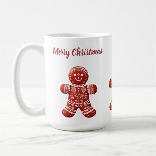 Gingerbrei Cookie Tasse Benutzerdefinierter Text (Links)
