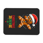 Gingerbrei Dabbing Weihnachten Magnet (Horizontal)