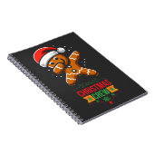 Gingerbrei Dabbing Weihnachten Notizblock (Rechte Seite)