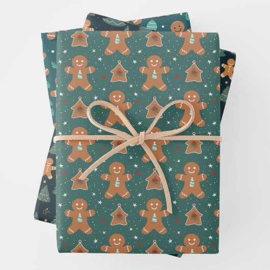 Gingerbrei Delight Wrapping Paper Geschenkpapier Set (Beispiel)