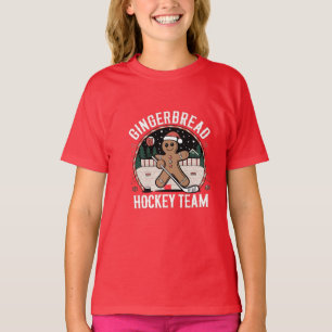 Gingerbrei Hockey Team Digital Art Design T-Shirt