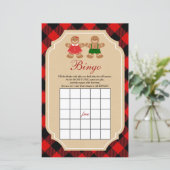 Gingerbrei Holiday Gender Reveal Bingo Games (Stehend Vorderseite)