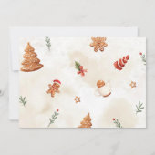 Gingerbrei House Christmas Baby Shower Foto Einladung (Rückseite)