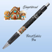 Gingerbrei House Night Scene, Let it Snow, Black Kugelschreiber