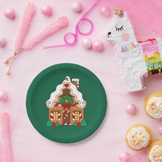 Gingerbrei House Weihnachts-Party Papier Teller (Party)