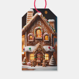 Gingerbrei House Weihnachtsfeiertag Geschenkanhänger