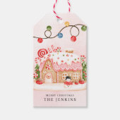 Gingerbrei House Weihnachtsfest Party Geschenkanhänger (Vorderseite)