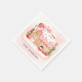 Gingerbrei House Weihnachtsfest Party Serviette (Ecke)