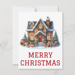 Gingerbrei House Weihnachtskarte Feiertagskarte