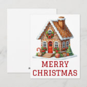Gingerbrei House Weihnachtskarte Feiertagskarte (Vorne/Hinten)