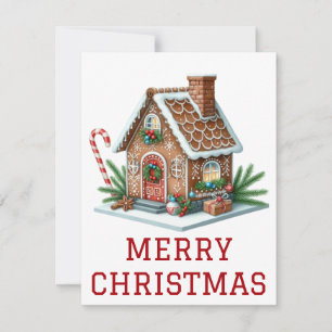 Gingerbrei House Weihnachtskarte Feiertagskarte