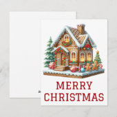 Gingerbrei House Weihnachtskarte Feiertagskarte (Vorne/Hinten)