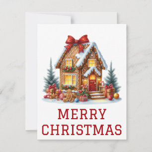 Gingerbrei House Weihnachtskarte Feiertagskarte
