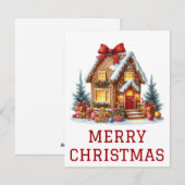 Gingerbrei House Weihnachtskarte Feiertagskarte (Vorne/Hinten)