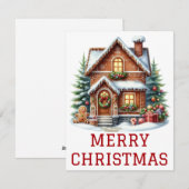 Gingerbrei House Weihnachtskarte Feiertagskarte (Vorne/Hinten)