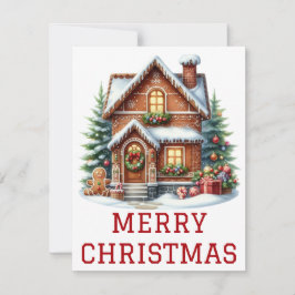 Gingerbrei House Weihnachtskarte Feiertagskarte