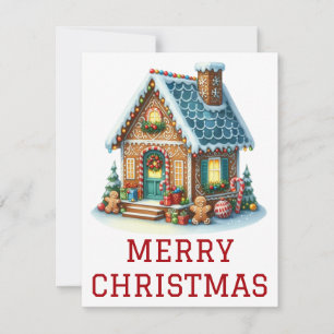 Gingerbrei House Weihnachtskarte Feiertagskarte