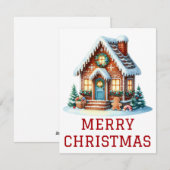 Gingerbrei House Weihnachtskarte Feiertagskarte (Vorne/Hinten)