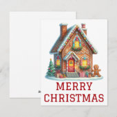 Gingerbrei House Weihnachtskarte Feiertagskarte (Vorne/Hinten)