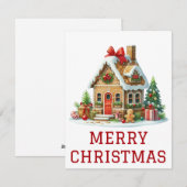 Gingerbrei House Weihnachtskarte Feiertagskarte (Vorne/Hinten)