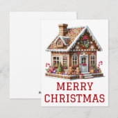 Gingerbrei House Weihnachtskarte Feiertagskarte (Vorne/Hinten)
