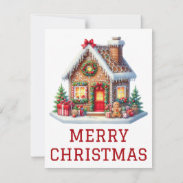Gingerbrei House Weihnachtskarte Feiertagskarte
